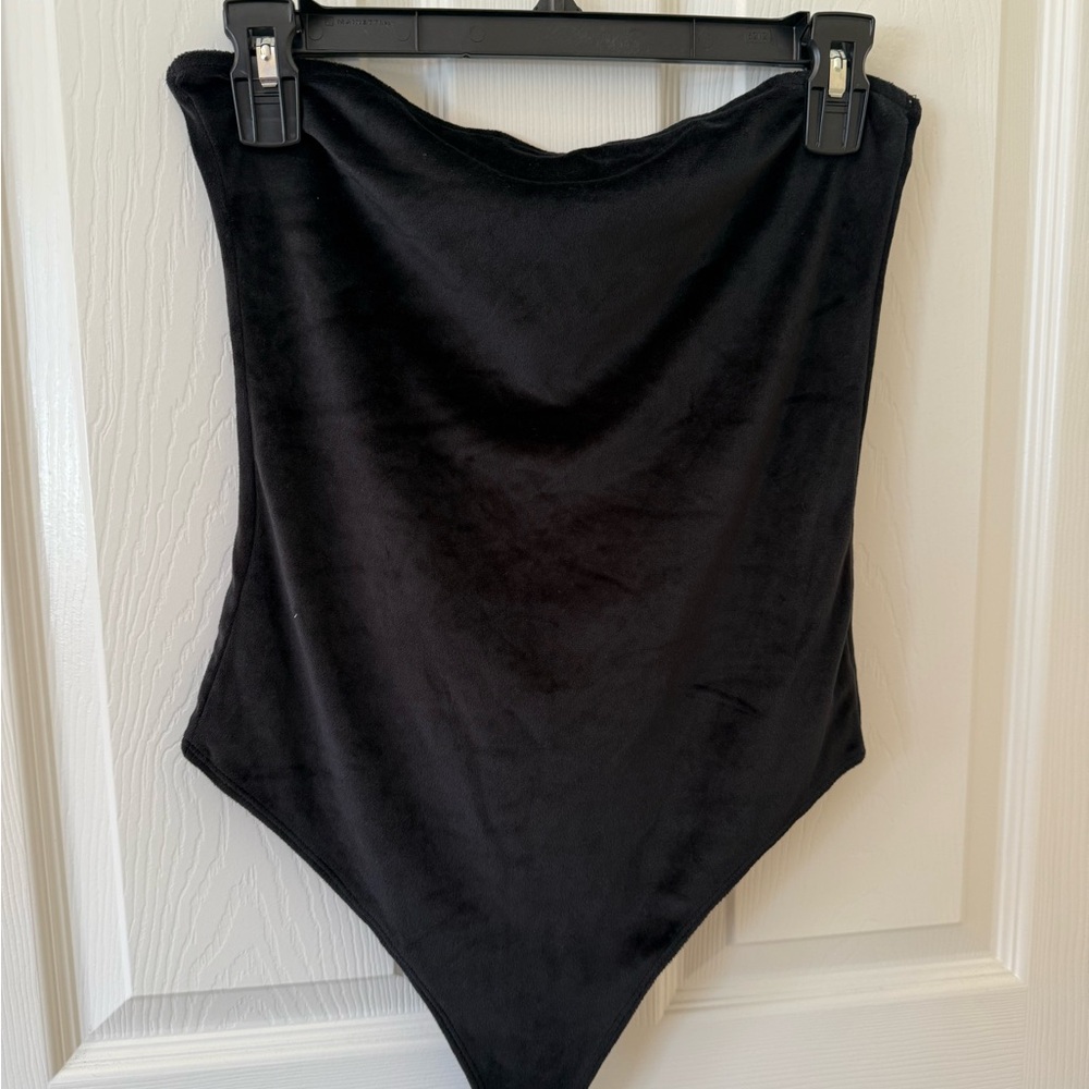 American Eagle Outfitters Black Strapless Bodysuit
